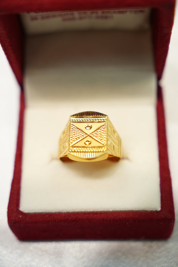 22K Gold Timeless Mens Ring