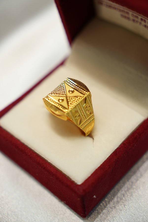 22K Gold Timeless Mens Ring