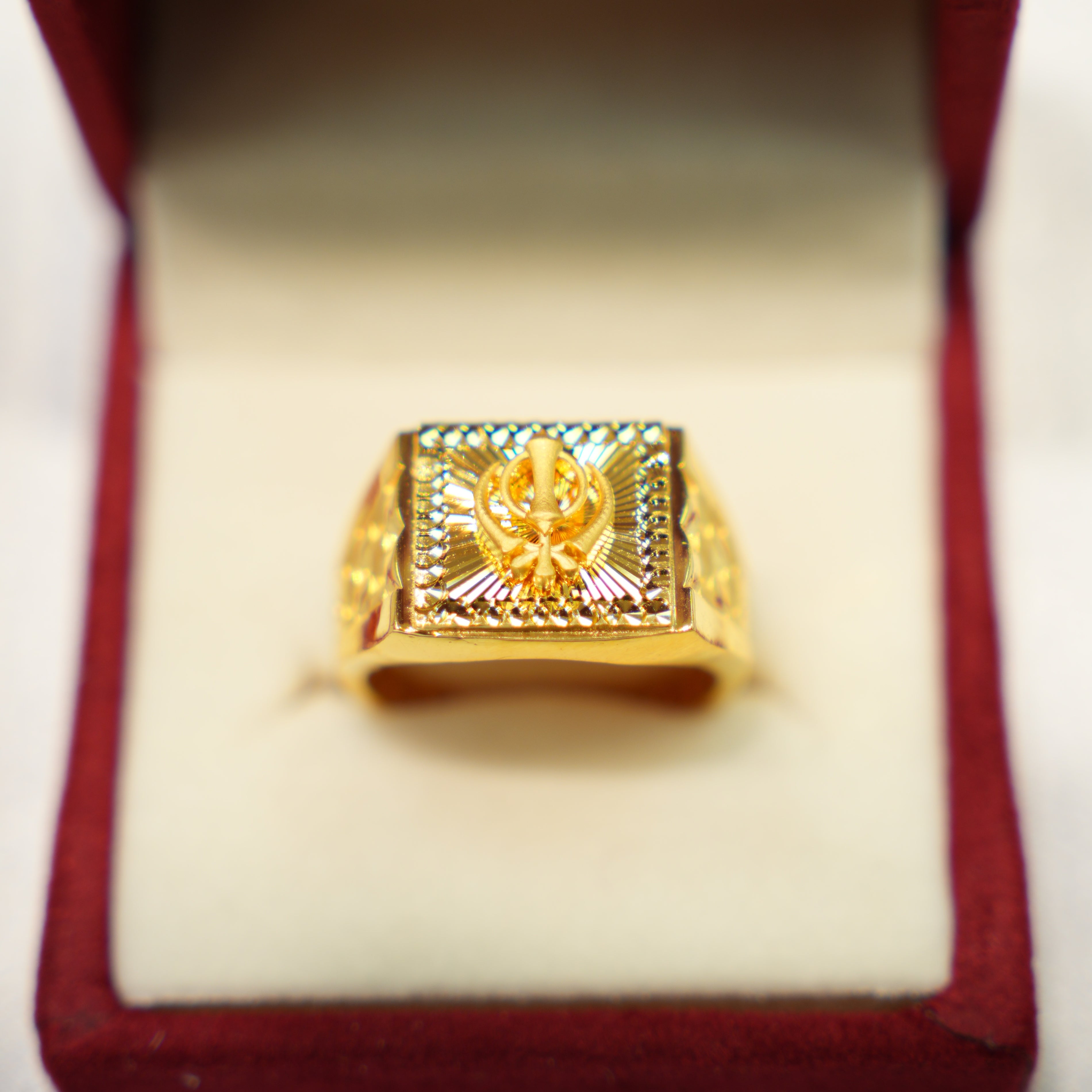 22K Gold Classic Mens Ring