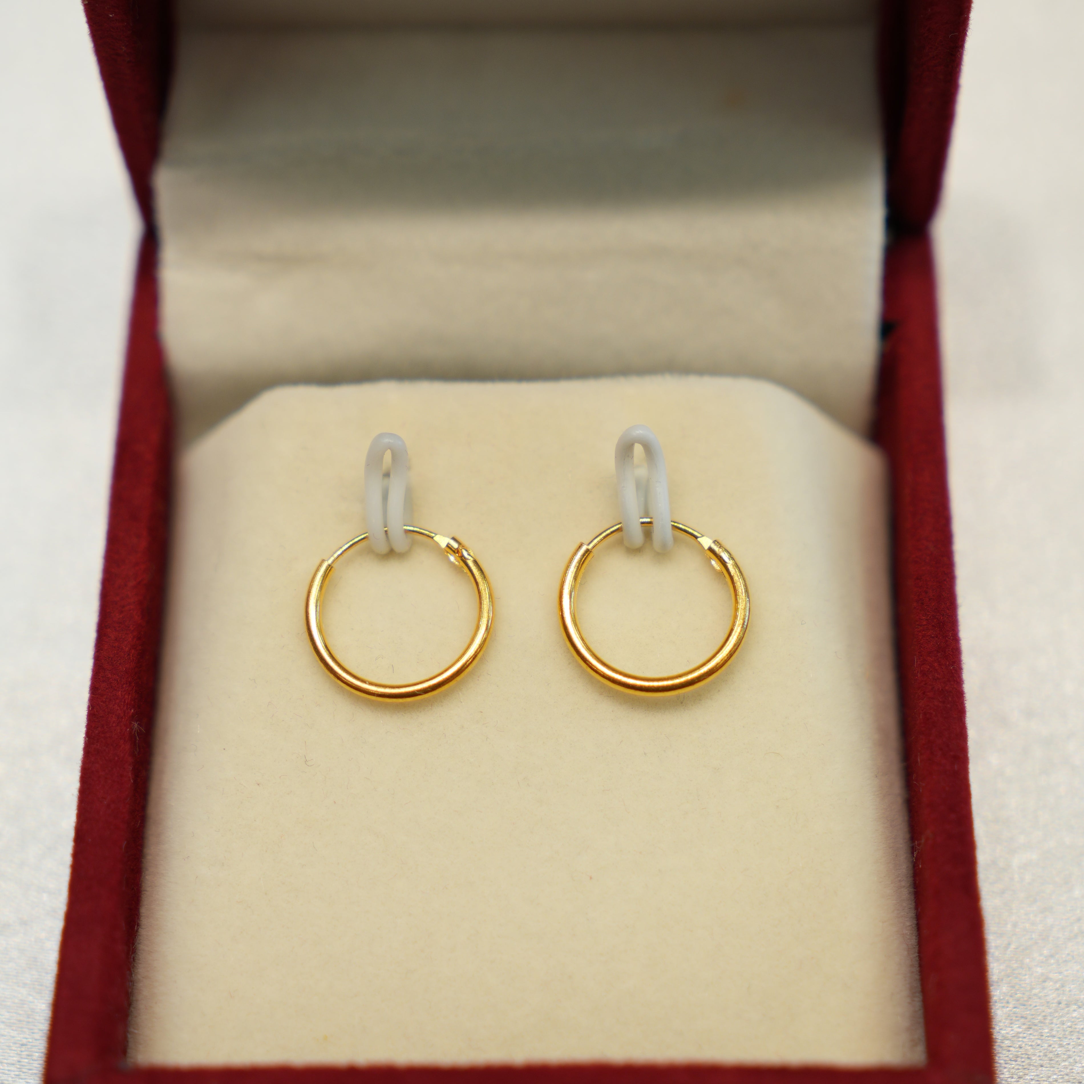 22K Gold Classic Hoop Earrings