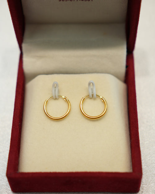 22K Gold Ladies Hoop Earrings
