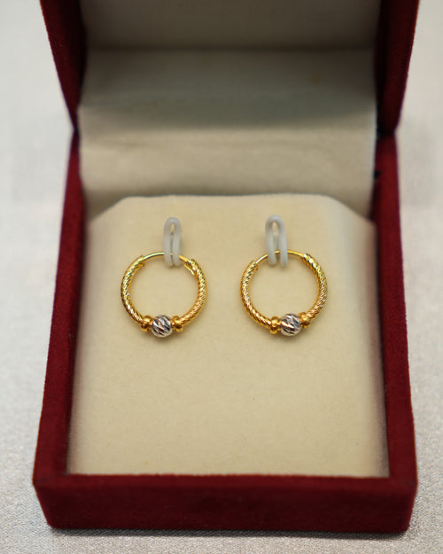 22K Gold Ladies Hoop Earrings