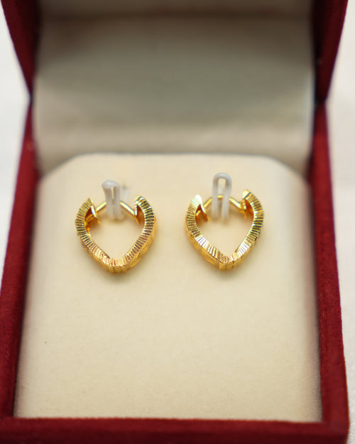 22K Gold Ladies Hoop Earrings