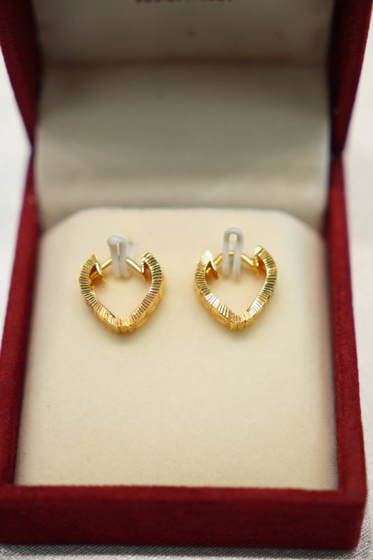 22K Gold Ladies Hoop Earrings