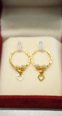 22K Gold Ladies Hoop Earrings