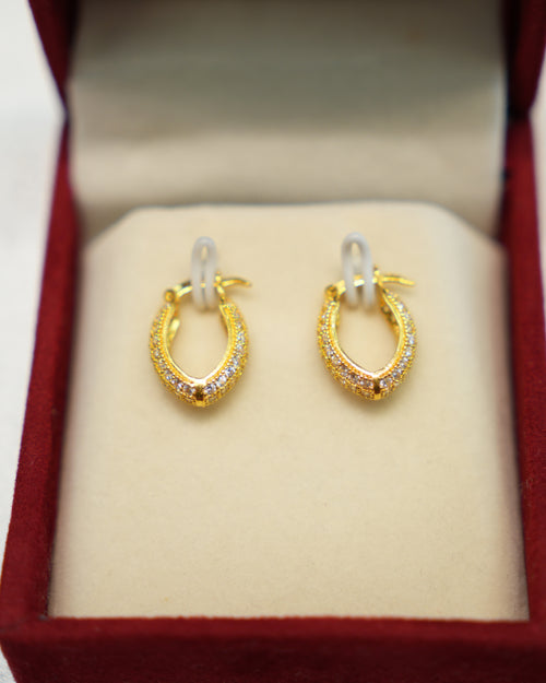 22K Gold Ladies Hoop Earrings