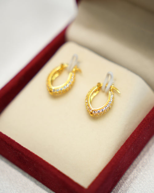 22K Gold Ladies Hoop Earrings