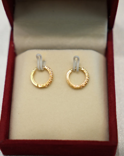 22K Gold Ladies Hoop Earrings
