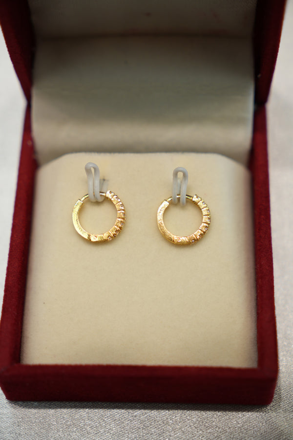 22K Gold Fashion Hoop Earrings