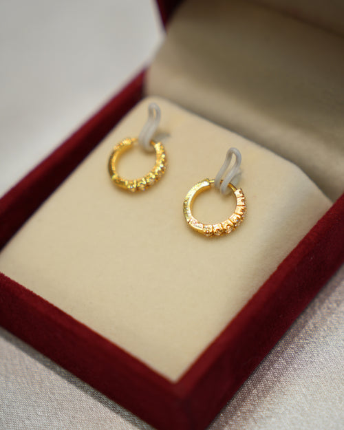22K Gold Ladies Hoop Earrings