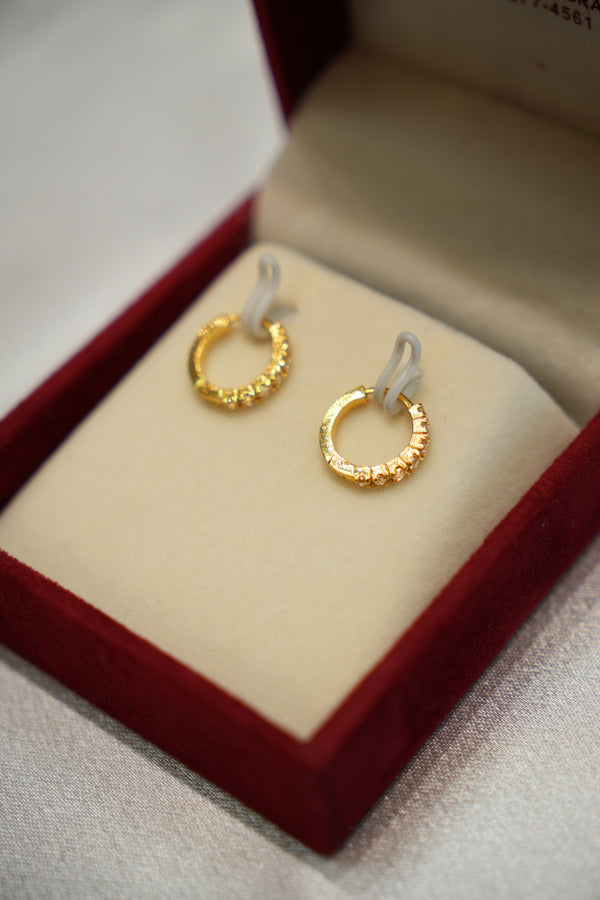 22K Gold Fashion Hoop Earrings