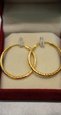 22K Gold Ladies Hoop Earrings