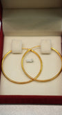 22K Gold Ladies Hoop Earrings