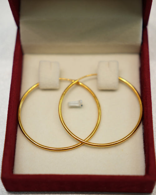 22K Gold Ladies Hoop Earrings