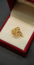 Handcrafted 22K gold ring with smooth polished band