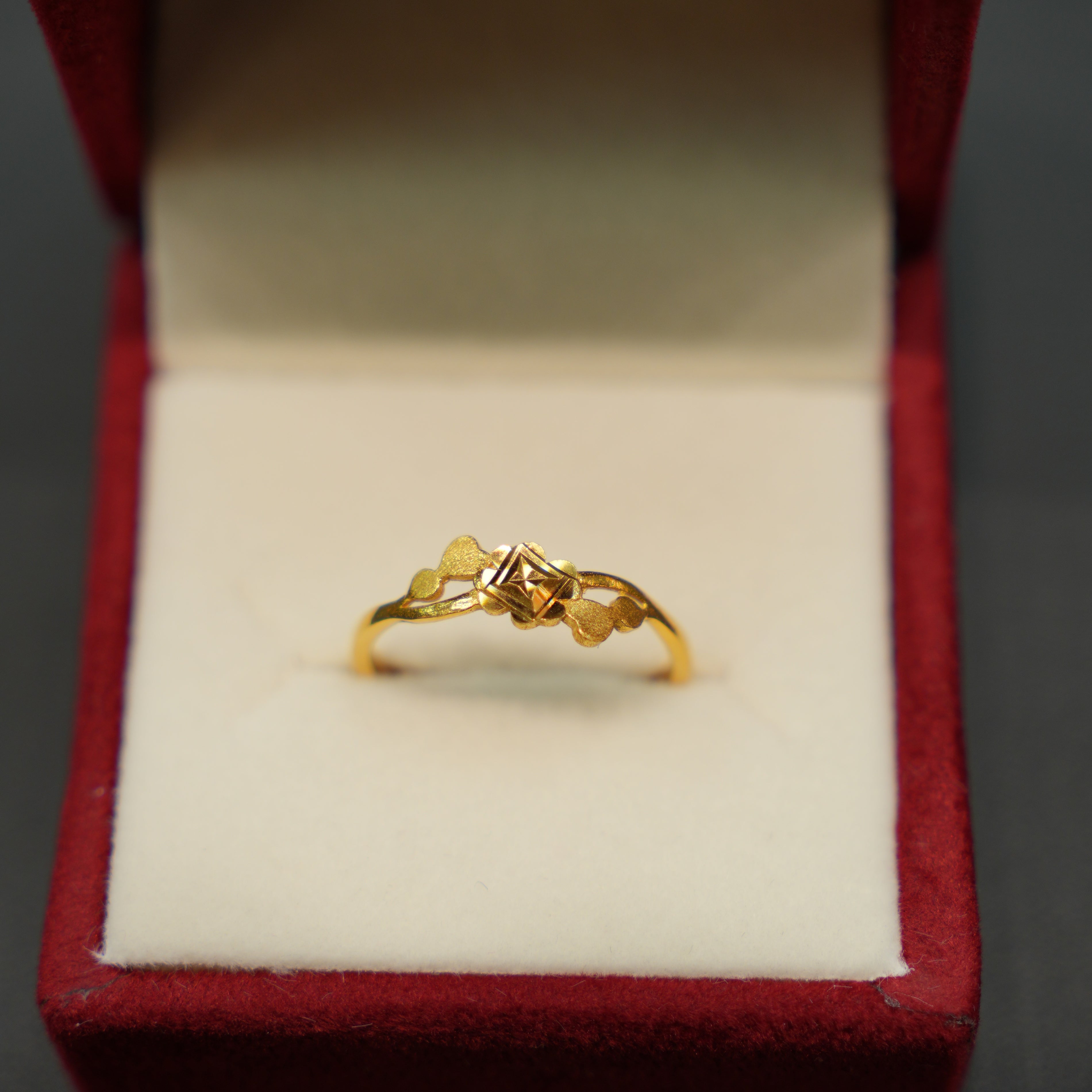 Luxury 22K gold ring with timeless elegant design