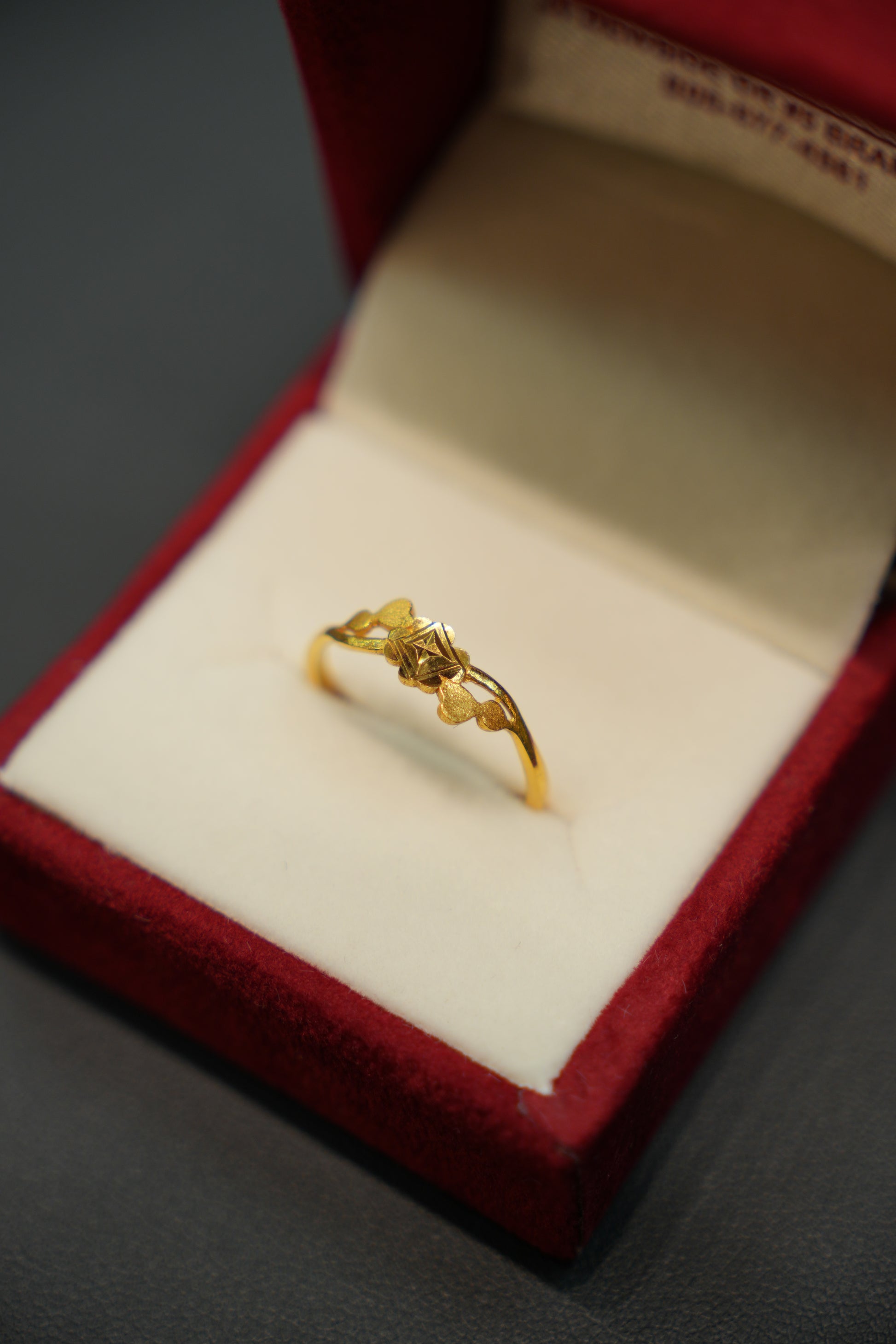 Fine gold ring crafted in pure 22 karat gold