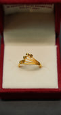 Minimalist 22K gold ring with premium finish