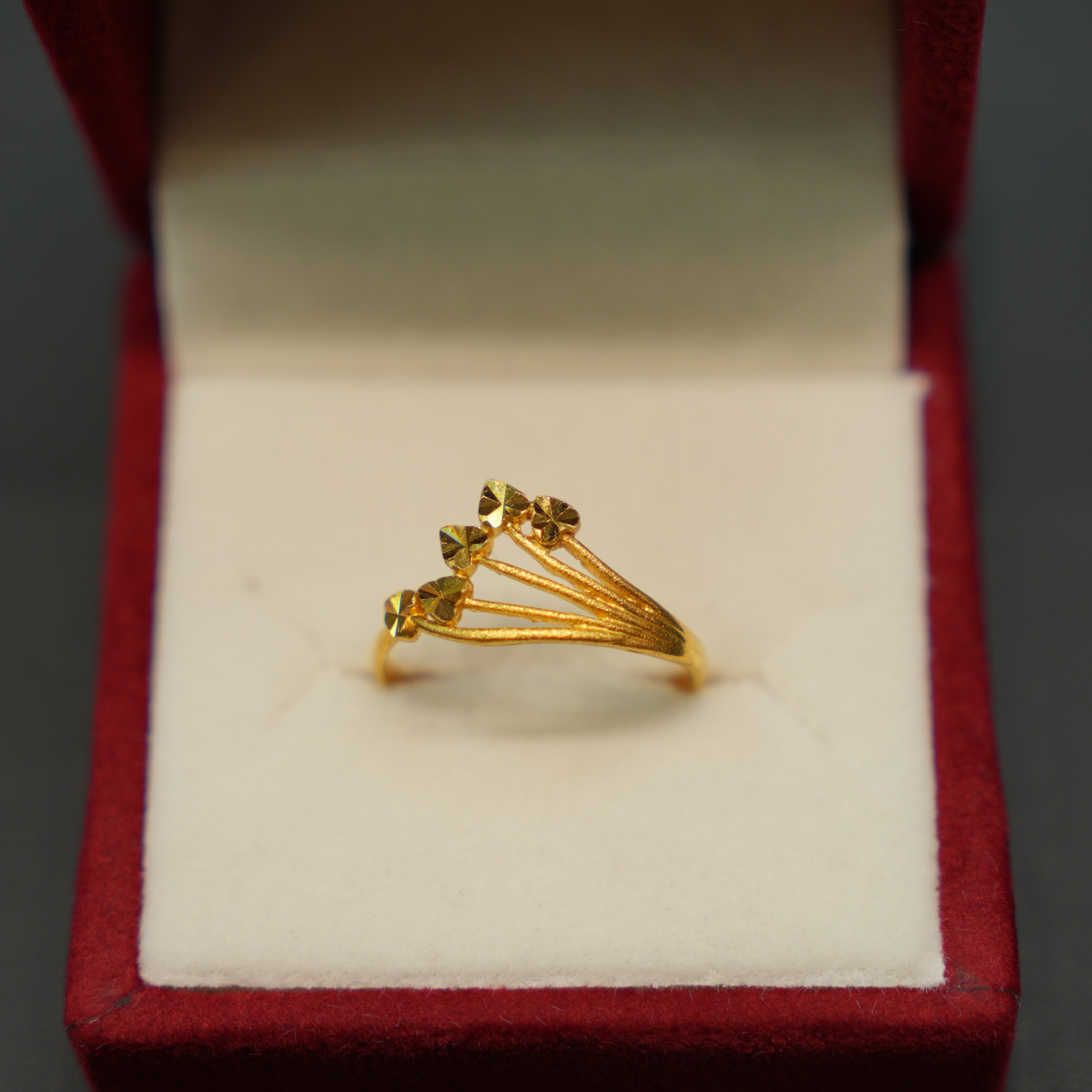 Minimalist 22K gold ring with premium finish