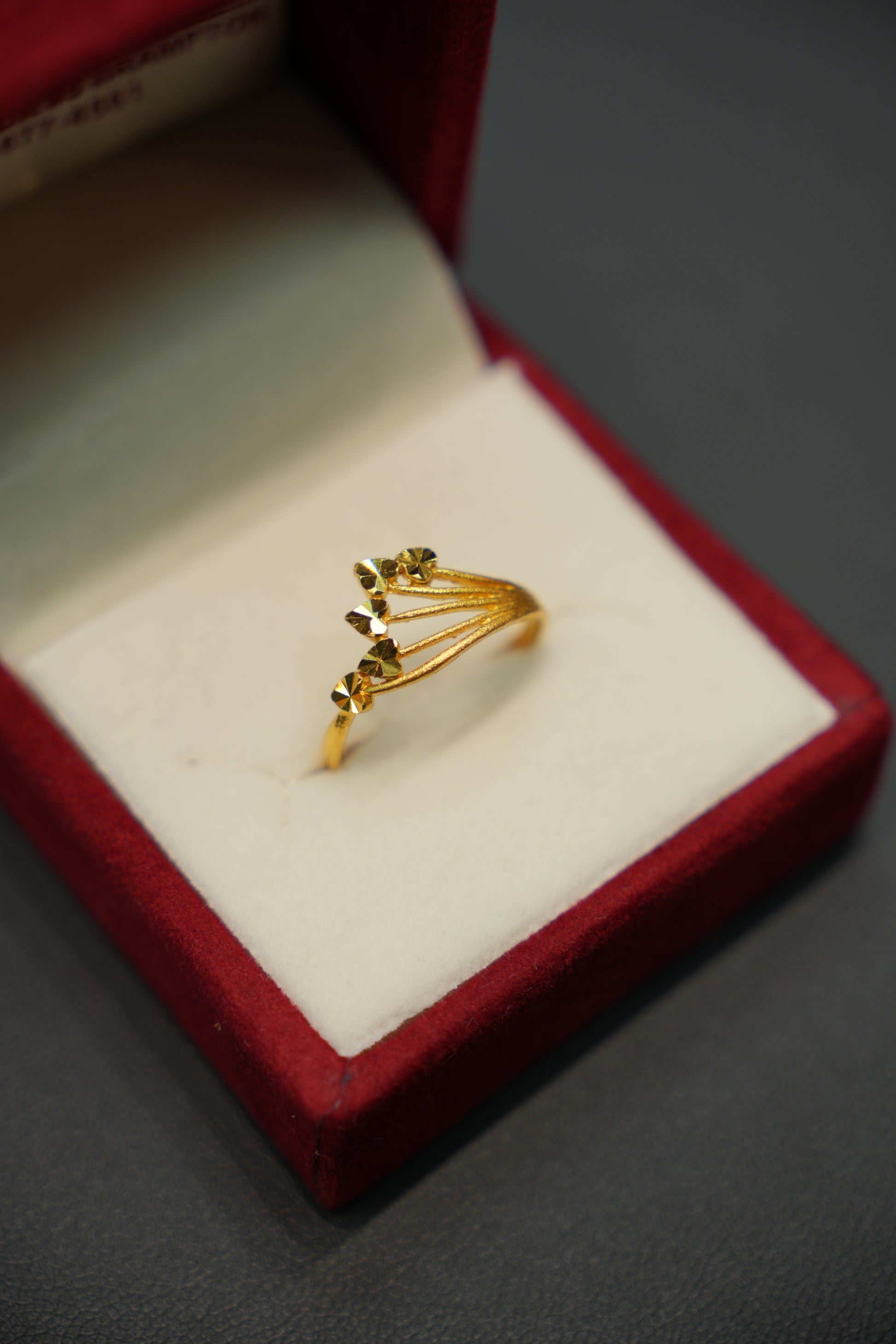 Fine gold ring crafted in pure 22 karat gold