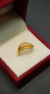 Handcrafted 22K gold ring with smooth polished band