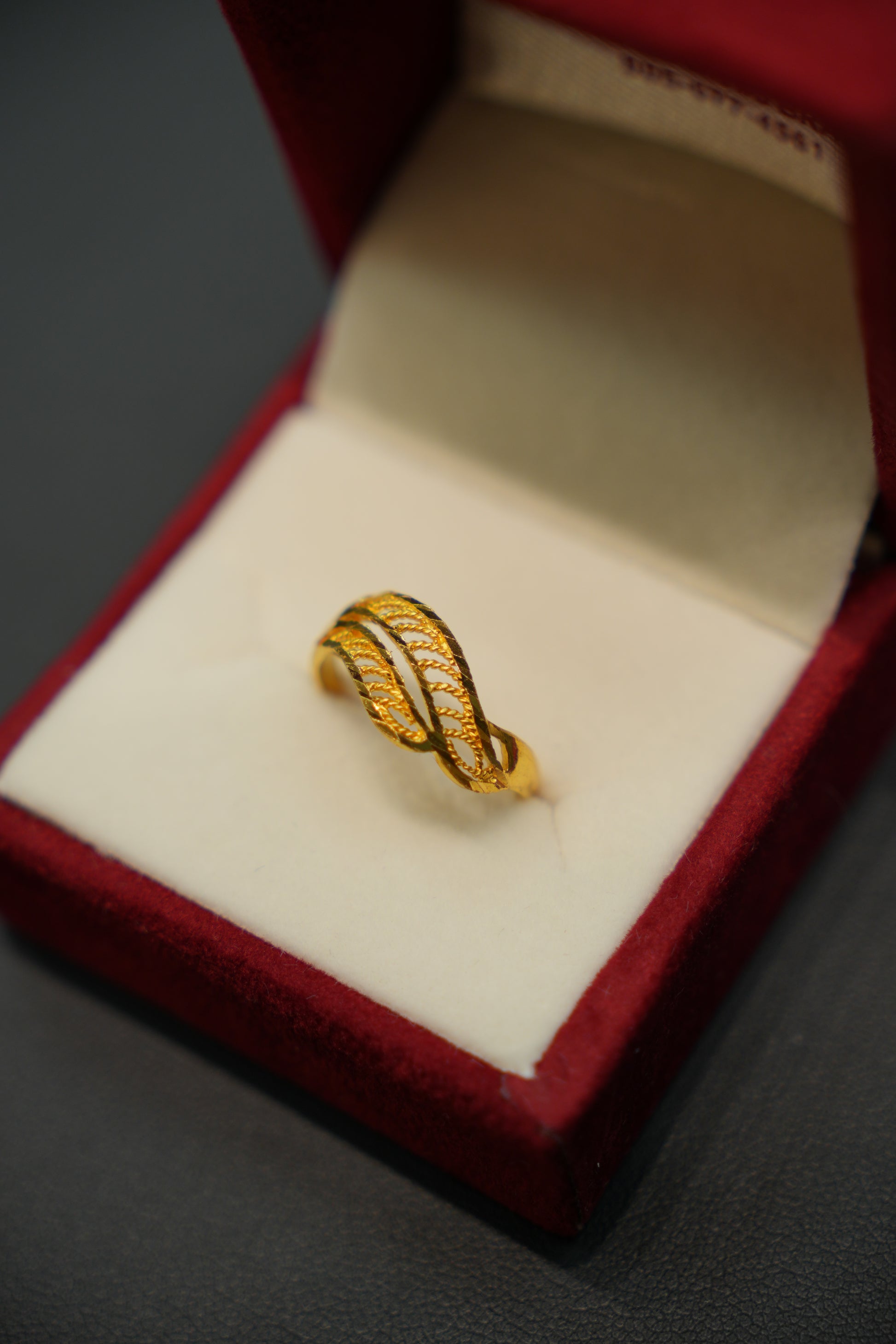 Beautiful 22K gold ring featuring classic yellow gold shine