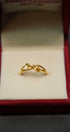 Side profile of elegant yellow gold ring