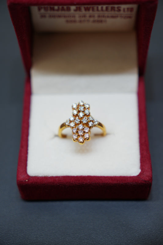 18K Natural Diamond Ring