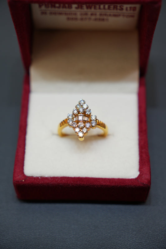 18K Natural Diamond Ring