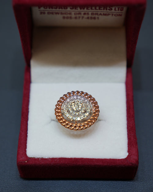 Diamond ring showcased in a luxurious box at Punjab Jewellers, emphasizing elegance and craftsmanship.