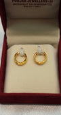 22K Gold Ladies Hoop Earrings