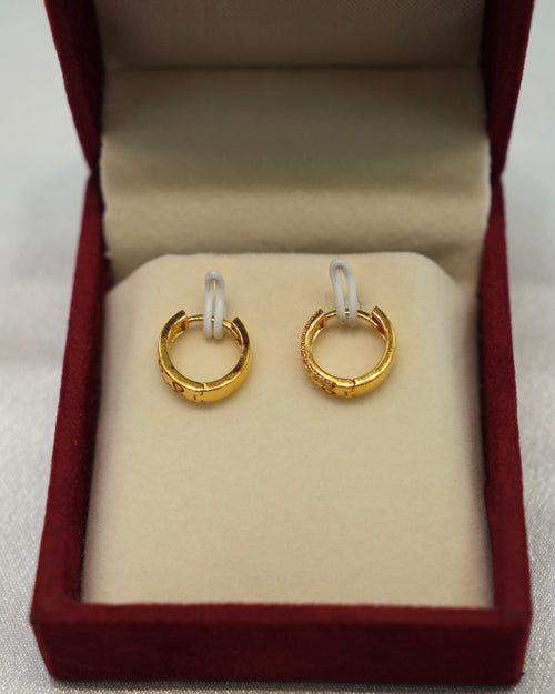 22K Gold Ladies Hoop Earrings