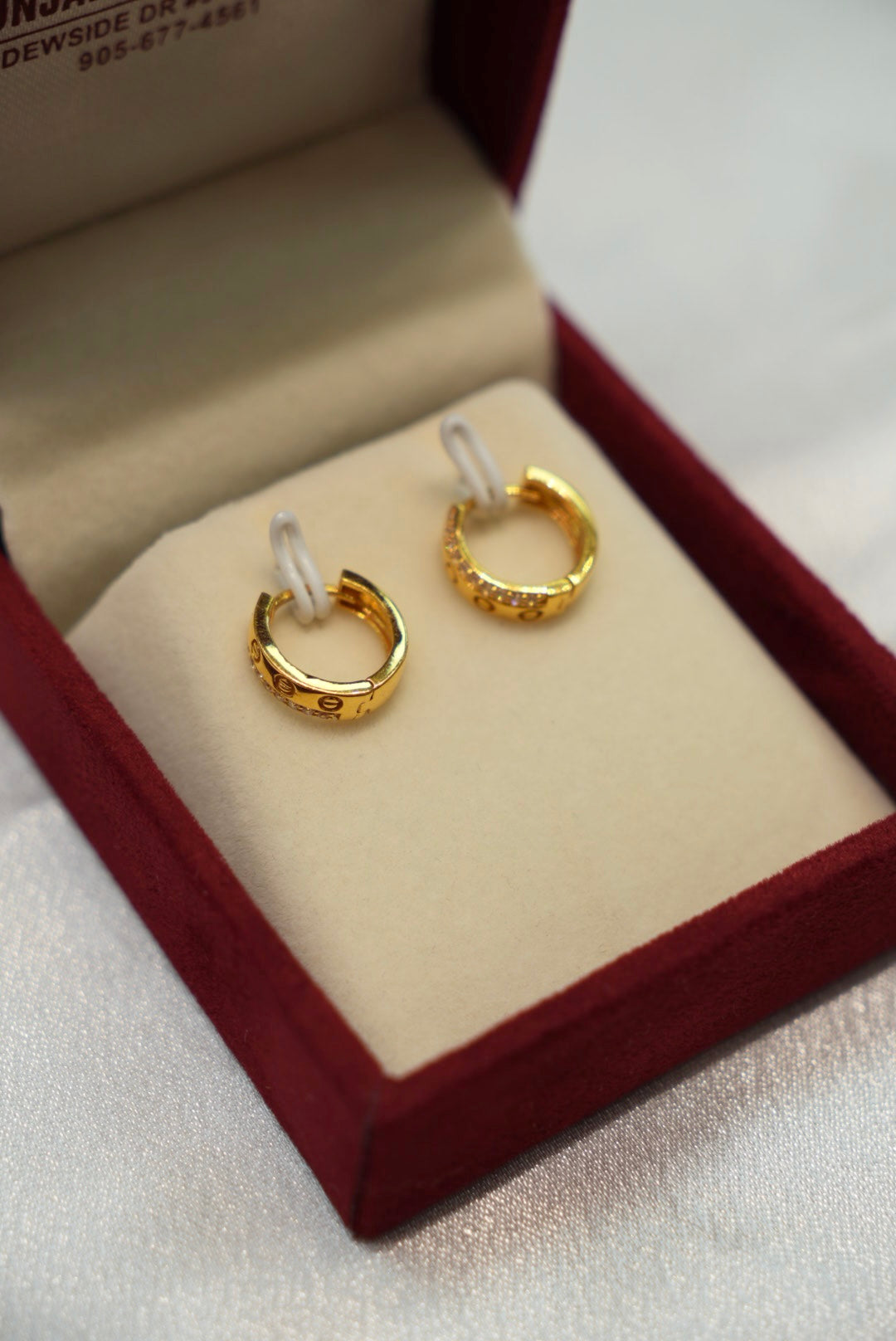 22K Gold Ladies Hoop Earrings