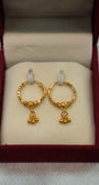 22K Gold Ladies Hoop Earrings