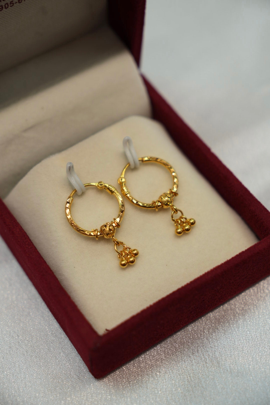 22K Gold Ladies Hoop Earrings