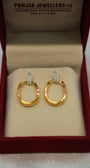 22K Gold Ladies Hoop Earrings