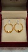 Delicate gold earrings with premium finish
