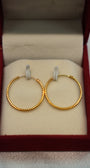 22K Gold Ladies Hoop Earrings