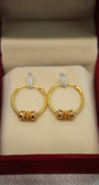 22K Gold Ladies Hoop Earrings