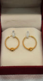 22K Gold Ladies Hoop Earrings