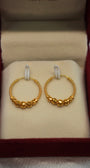 22K Gold Ladies Hoop Earrings