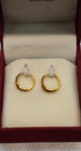 22K Gold Ladies Hoop Earrings