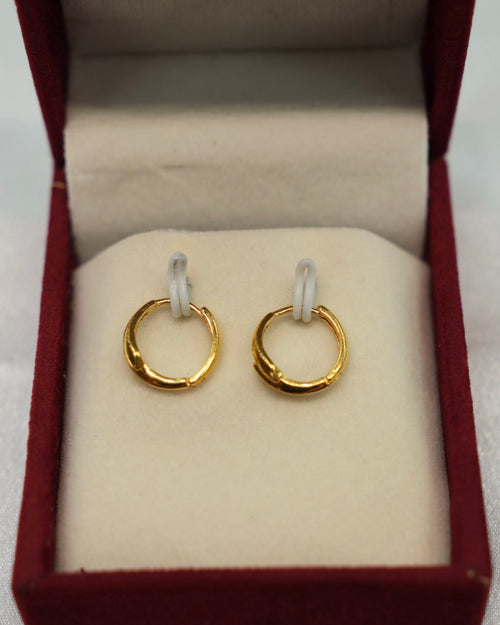22K Gold Ladies Hoop Earrings