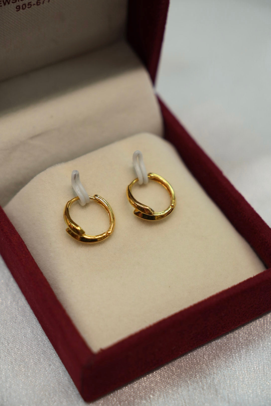 22K Gold Ladies Hoop Earrings