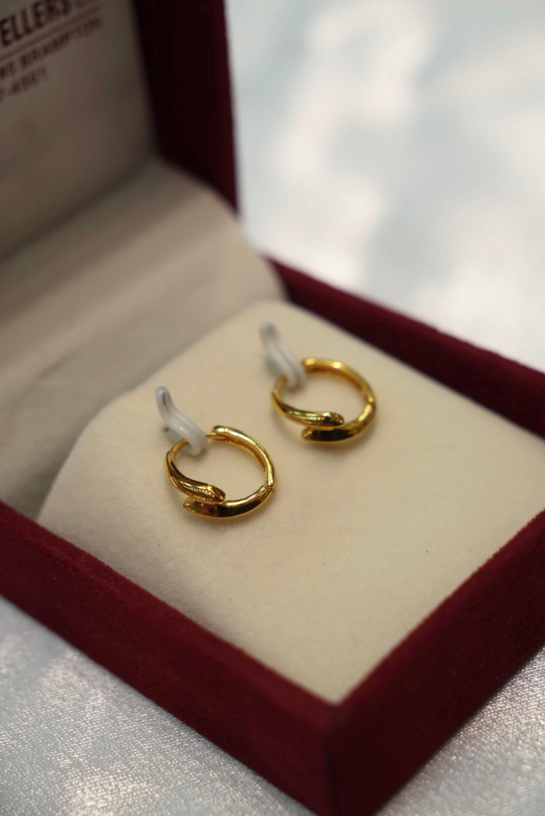 22K Gold Ladies Hoop Earrings