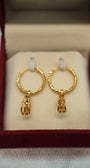 22K Gold Ladies Hoop Earrings