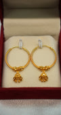 22K Gold Ladies Hoop Earrings