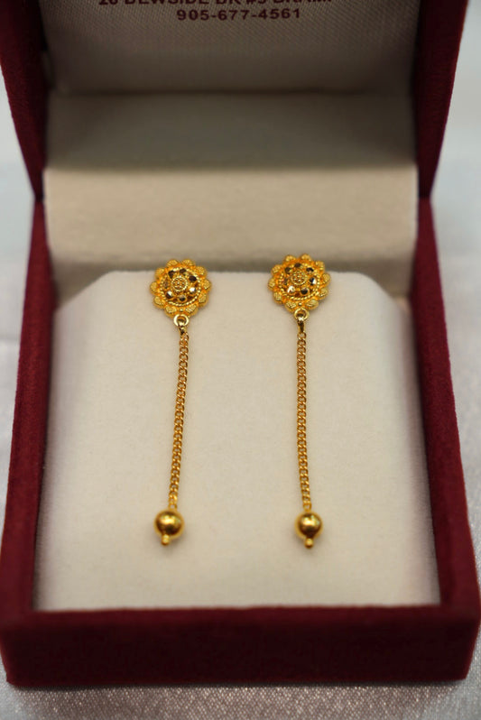 22K Gold Ladies Earrings