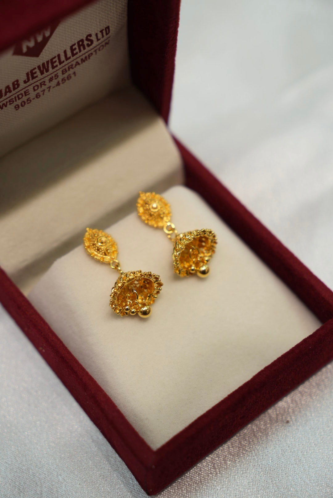 22K Gold Jhumka Earrings