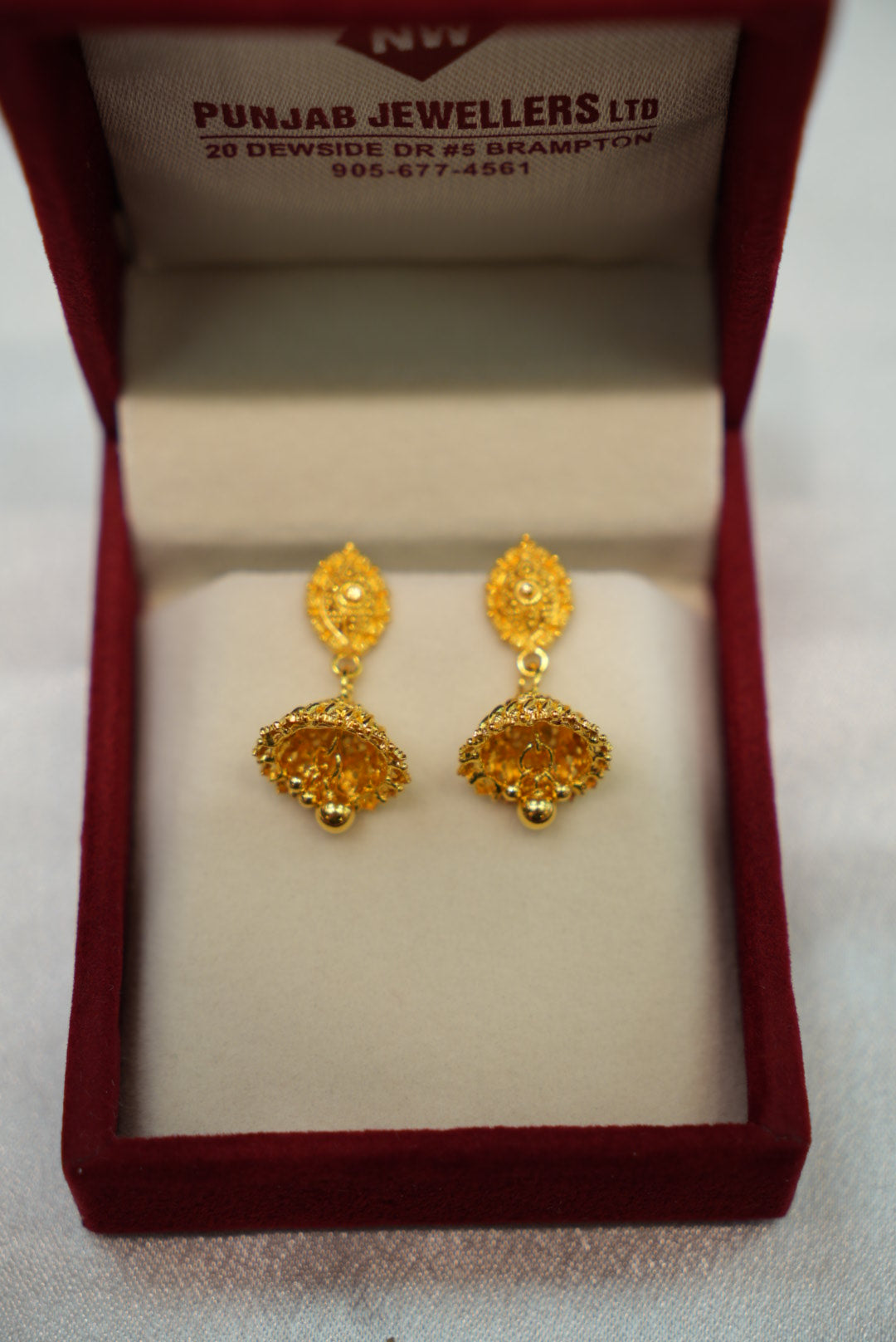 22K Gold Jhumka Earrings